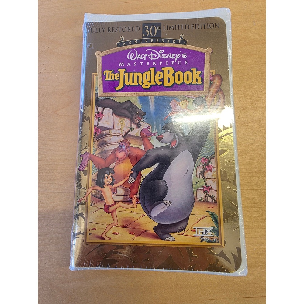 Disney The Jungle Book VHS 30th Anniversary Limited Edition Sealed 1997 THX